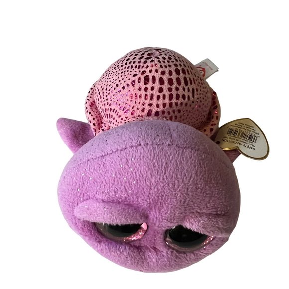 Ty Beanie Boo Slow-Poke Turtle Plush Pink Purple 2014 Stuffed Animal Toy - Picture 4 of 10